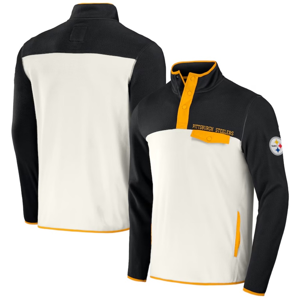 Darius Rucker Collection Pittsburgh Steelers Micro Fleece Quarter-Snap- 3XL